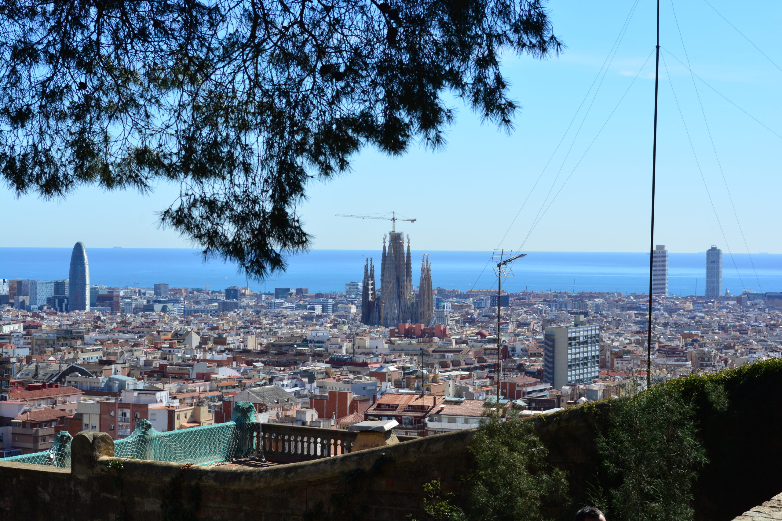 A panoramic view of Barcelona and the Sagrada Família from Park Güell