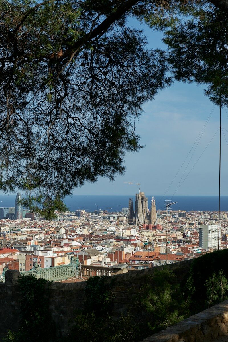 Barcelona skyline with the Sagrada Família and Mediterranean cityscape