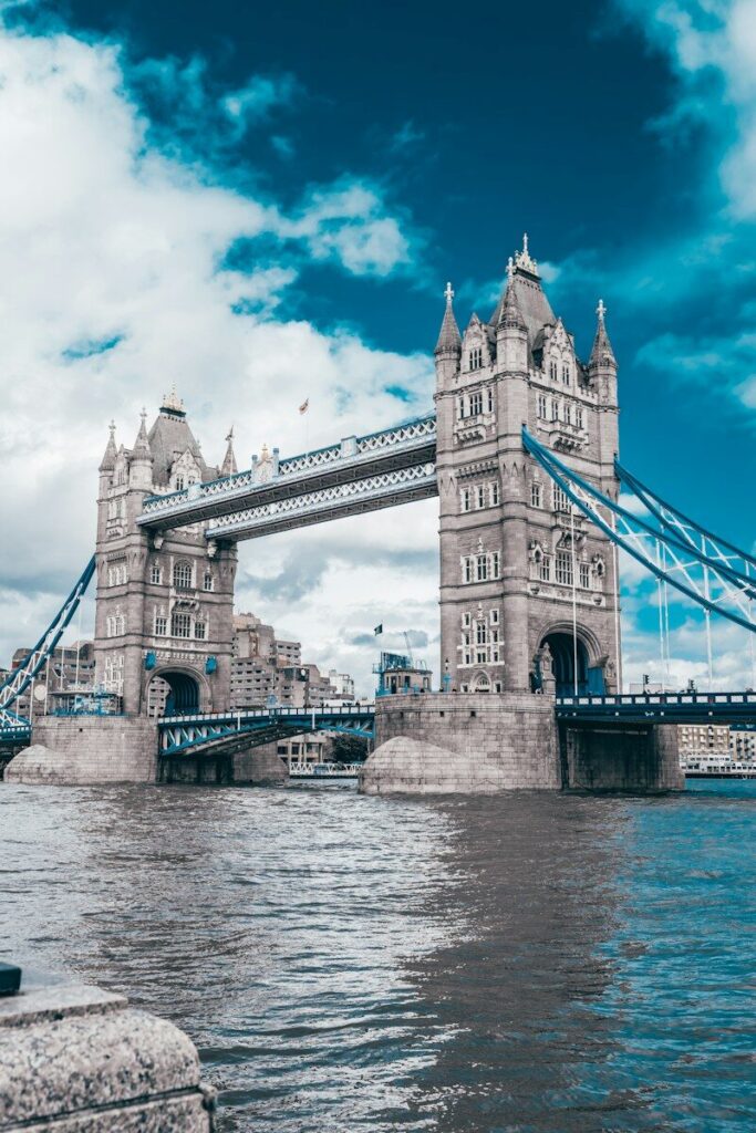 a large bridge spanning over a body of water