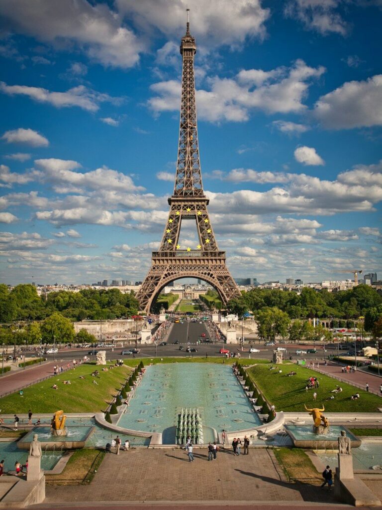 eiffel tower under blue sky and white clouds during daytime